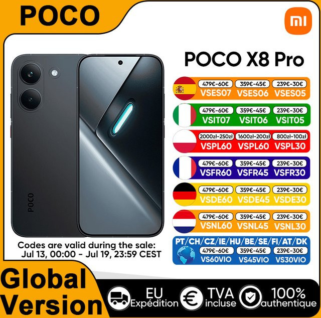 Xiaomi POCO X8 Pro 5G Smartphone Globale Version in Black mit 6,59 Zoll 1,5K AMOLED-Display, Dimensity 8500-Ultra, 256 GB, NFC und 6500mAh Akku - Bild 1
