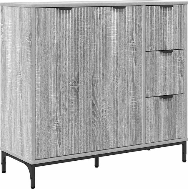 vidaXL Sideboard modern in Grau Sonoma aus Holzwerkstoff, B/T/H: 89,5 x 33 x 82 cm - Bild 1