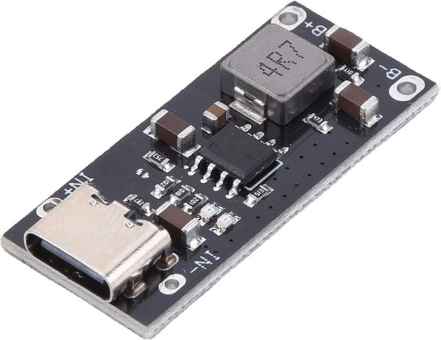 APWIKOGER Schnellladekarte mit Anzeige und automatischer Erkennung als Netzteil-Modul-Platine für DIY-Komponenten in Schwarz - Bild 1