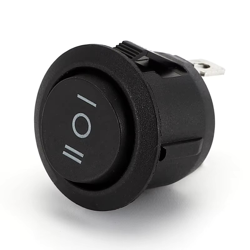 10 Stück KCD1 Wippschalter von ELEABC, 12 V, 3 Pin, 3 Position ON-OFF-ON, 10 A/125 V DC, SPDT Rund-Kippschalter - Bild 2