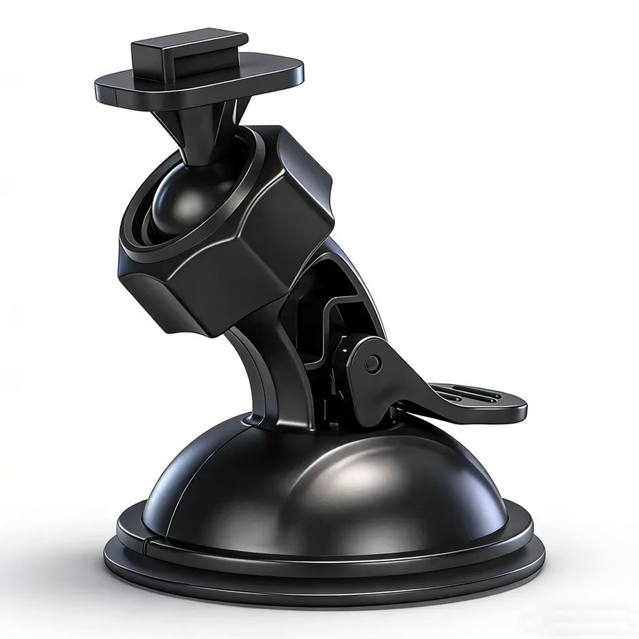 QXNY Universal 360 Grad rotierende Saugnapfhalterung für Action-Kameras und Auto-DVR in Schwarz - Bild 3