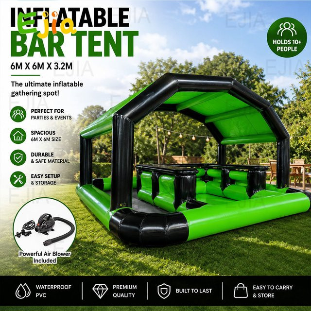 Aufblasbare Pool-Bar Ejia für Erwachsene und Kinder in Rot und Schwarz, B/T/H: 600 x 320 x 20 Fuß - Bild 1