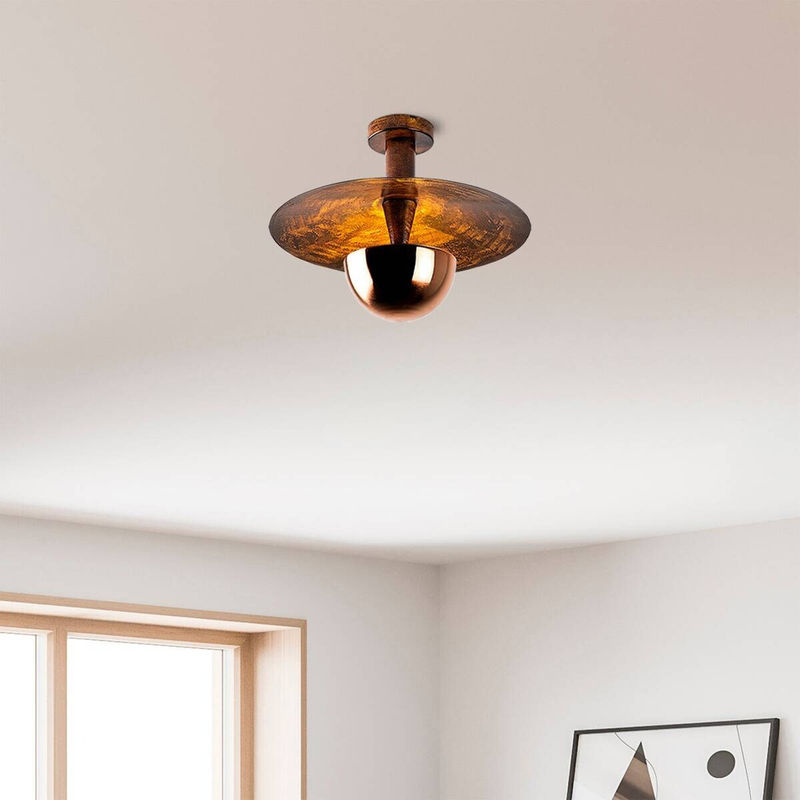 Opviq Deckenleuchte Kurt in Kupfer aus Metall mit 1 G9 Brennstelle, B/H/T: 38 x 31 x 38 cm - Bild 3
