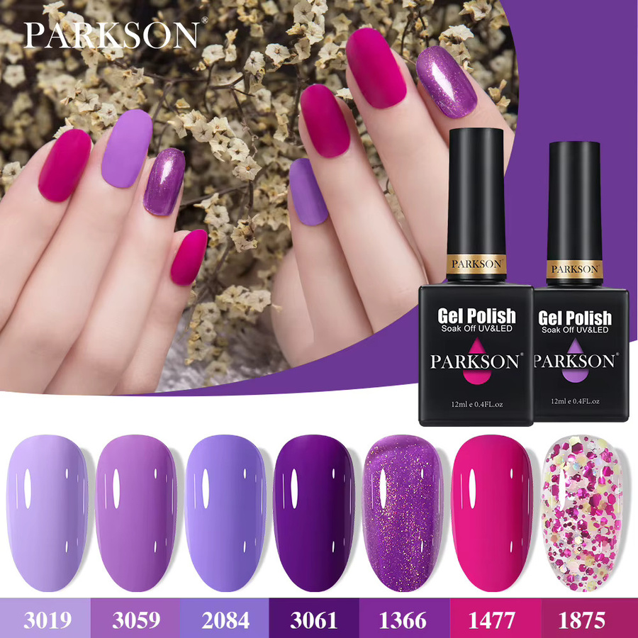 Parkson Nagel-Gel-Lack, 12 ml, Gelb Grün Rosa, Semi-Permanent - Bild 3