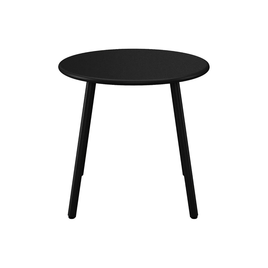 Vente-unique Gartenbeistelltisch Mirmande aus Metall in Schwarz Matt, rund, Durchmesser: 50 cm - Bild 2