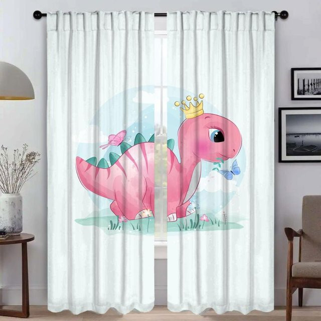 Zweiteiliges Moskitonetz mit Tier-Motiv als Verdunkelungsvorhang für dein Zimmer, Weiß, Breite: 50 cm, Höhe: 70 cm - Bild 1