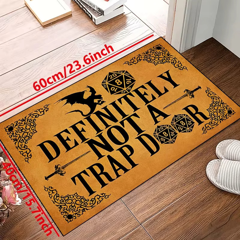VIKAMA Halloween Fußmatte Outdoor Teppich mit Tier-Motiv in Orange, B/T: 60 x 40 cm - Bild 2