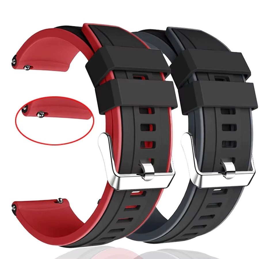 Zeblaze Uhrenarmband Silikon, Schwarz, 22 mm - Bild 4