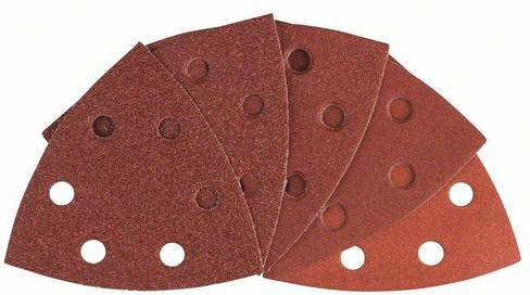 Bosch Deltaschleifpapier-Set für Dreieckschleifer mit Klett, gelocht, Körnung 60 bis 240, Eckmaß: 93 mm - Bild 1