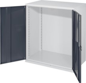 Kappes Schwerlastbeistellschrank Mod. 60 Leergehäuse aus Stahl mit Vollblechtüren in Grau, B: 60 cm, H: 111 cm, T: 60 cm - Bild 1
