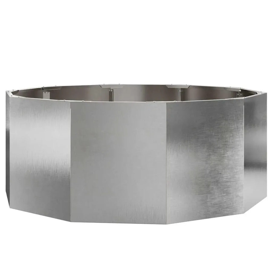 vidaXL Pflanzkübel aus Edelstahl in Silber, B/T/H: 90 x 90 x 35 cm - Bild 2