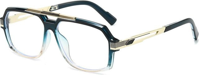 Korrektionsbrille Piloten, Herren, Vollrand, Metall, blau - Bild 1