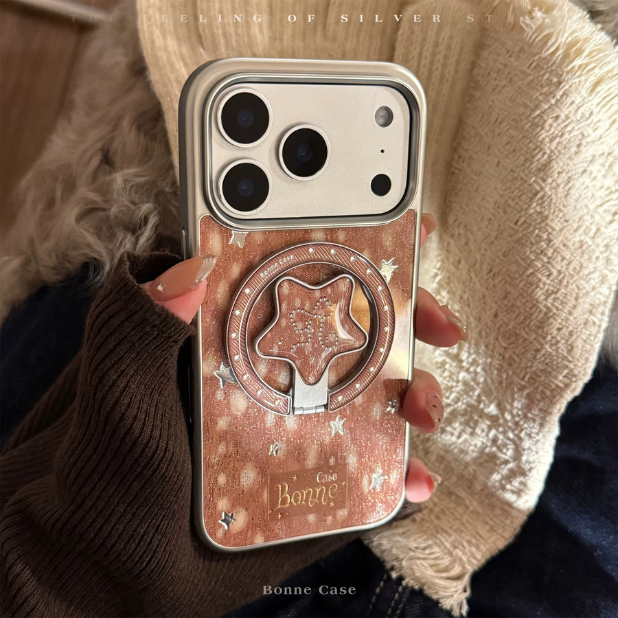 Koreanische Sterne-Magnet-Halterung Handyhülle für Apple iPhone 17 Air 16 15 14 13 12 Pro Max Stoßfeste Schutzhülle - Bild 2