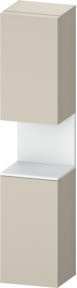 Duravit Hochschrank Qatego in Beige Matt mit LED-Beleuchtung und Glastüren, B/T/H: 40 x 36 x 176 cm - Bild 1