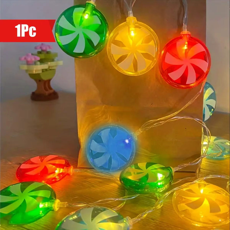 Peach Forest Weihnachts-Lichterkette mit runden Candy-Lollipops in Multicolour für Indoor und Outdoor - Bild 7