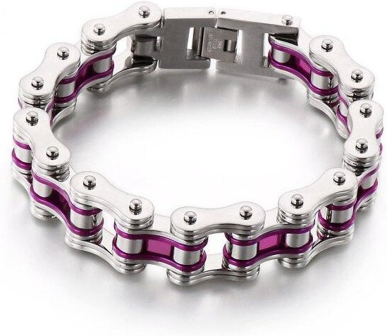 Armband Gliederkette Edelstahl, Schwarz, 22cm, Unisex - Bild 1