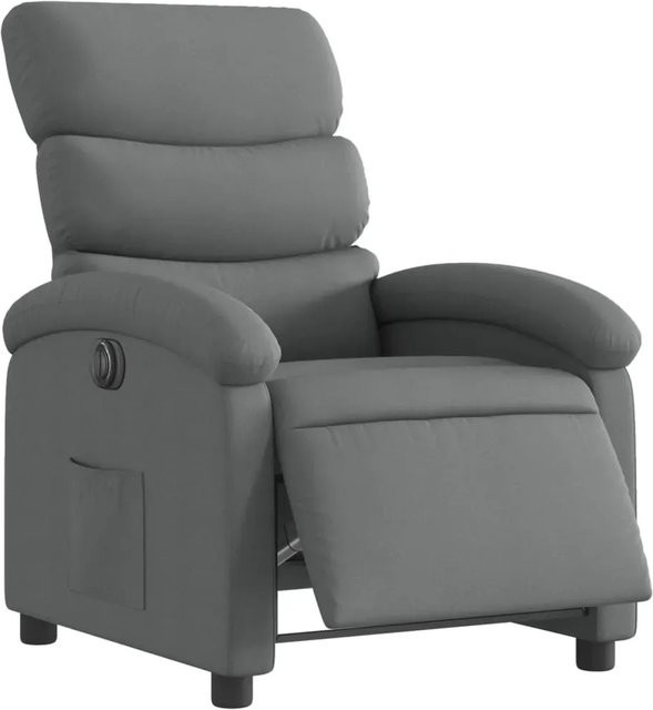 vidaXL Elektrischer Relaxsessel Dunkelgrau mit Stoffbezug und Armlehnen - Bild 1