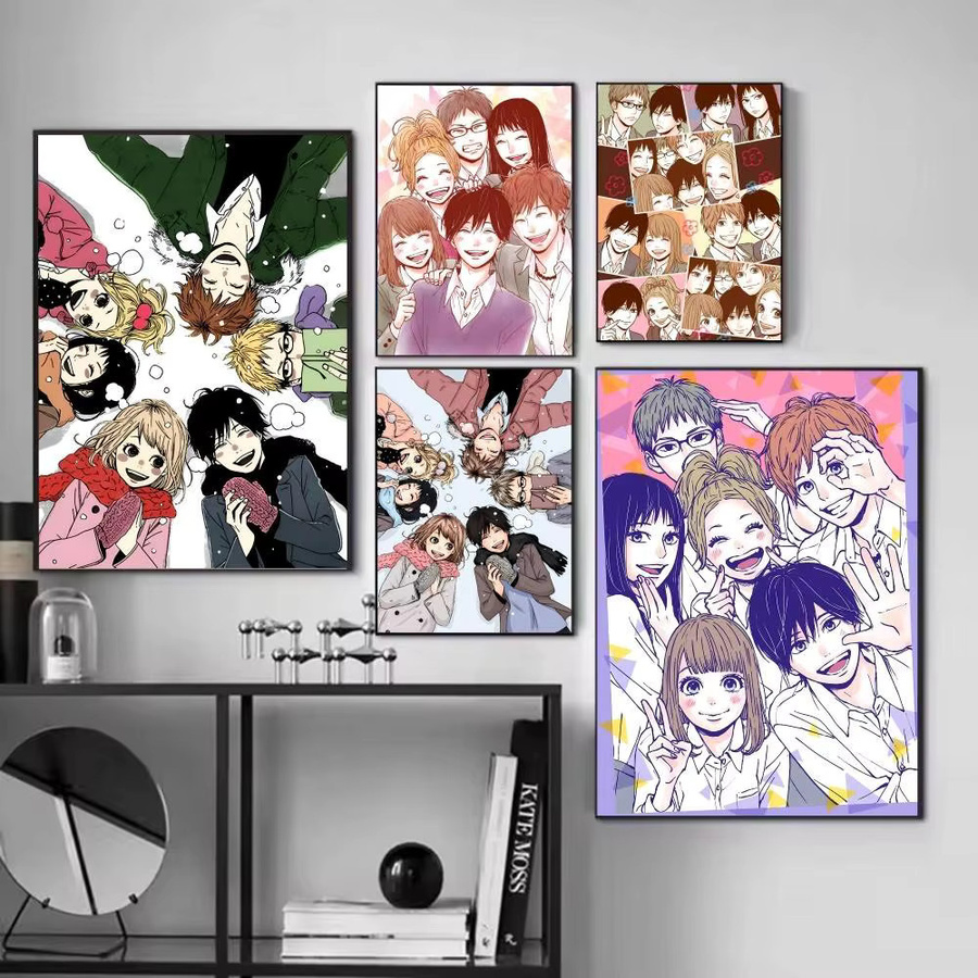 Selbstklebender Japanischer Manga Anime Papierdruck in Orange und Multicolour für deine Wandgestaltung - Bild 2