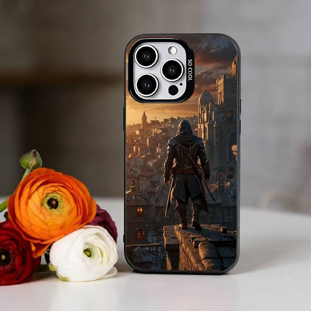 Assassins Creed Handyhülle für iPhone 17, 16, 15, 14, 13, 12, 11 und Modelle wie Pro Max oder XS in Bunt Silber von mart143-2 - Bild 1