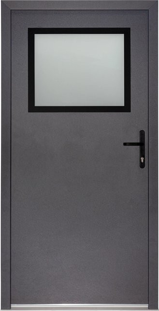 Stahl-Nebeneingangstür NS2 Anthrazit nach außen öffnend B: 98 cm, H: 198 cm, Anschlag Rechts - Bild 1