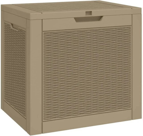 Furnicato Gartenbox in Braun mit Rattan-Optik aus Polypropylen, B/T/H: 555 x 43 x 53 cm