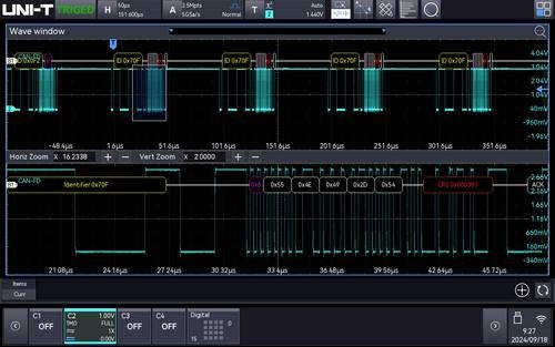 Uni-T MSO2000X-CANFD Mess-Software - Bild 1