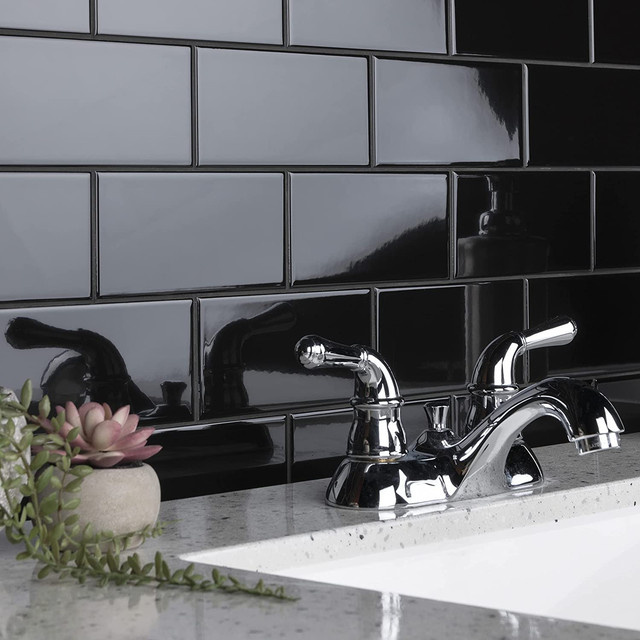 10 Stück Vividtiles 3D Ziegel Wandaufkleber aus Vinyl, wasserdicht und hitzebeständig für Küche und Backsplash - Bild 1