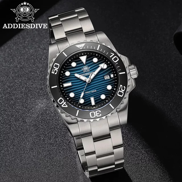 ADDIESDIVE Herrenuhr, 316L-Edelstahl, Quarzuhr, 41 mm, 200 m wasserdicht - Bild 1