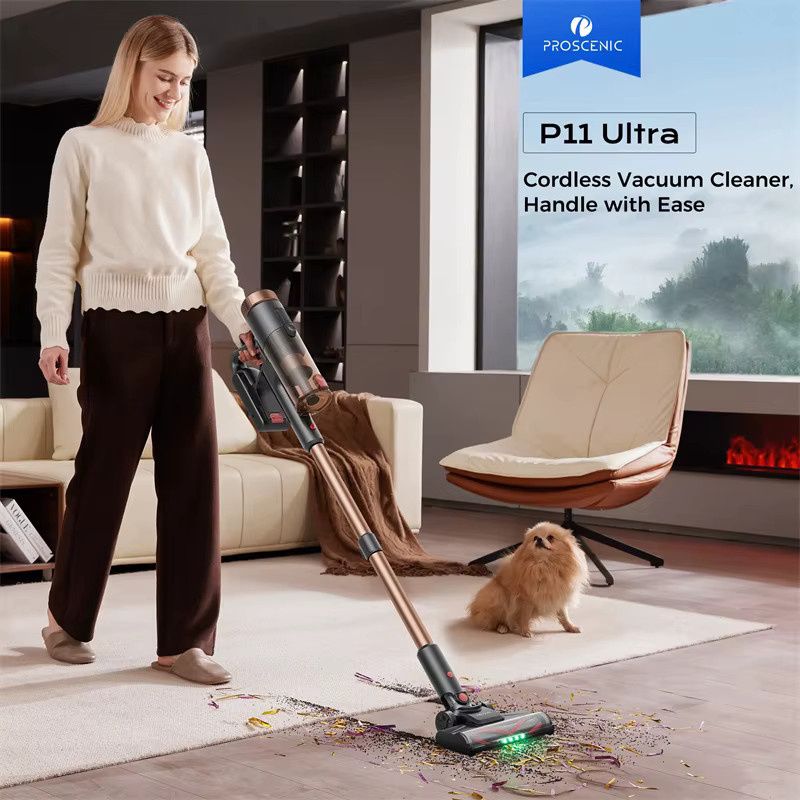 Proscenic P11 Ultra Kabelloser Staubsauger in Multicolour mit 40KPa Saugkraft, Anti-Verwicklungs-Bürste, HEPA-Filter und Tierhaarentfernung - Bild 3