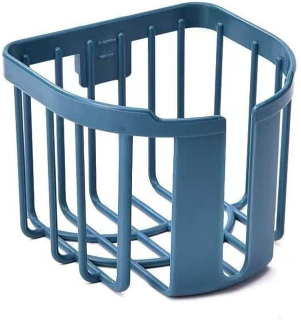 TOMTOP JMS Toilettenpapierhalter aus ABS für die Wandmontage, stanzfrei und selbstklebend, Blau und Grau - Bild 1