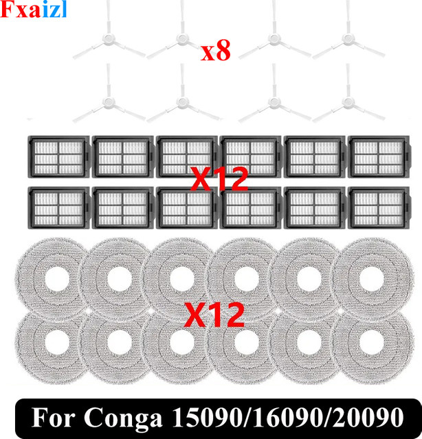 Zubehör-Set für Conga 15090, 16090, 20090, ILIFE T60s, Airbot X40 Ultra, Airbot X40 Master, Everybot Q9 und Inic iX30 AI Ultra von Fxaizl - Bild 1