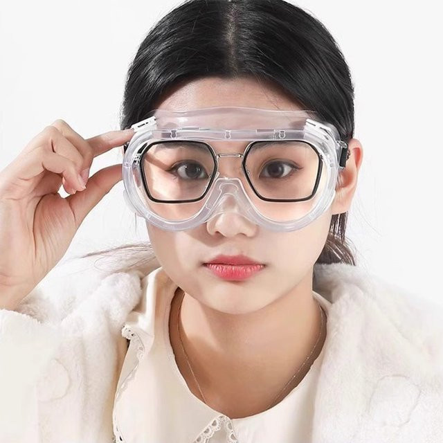 NIGF Schutzbrille mit breiter Sicht und Antibeschlagfunktion, klare Linse, verstellbarer Augenschutz - Bild 1