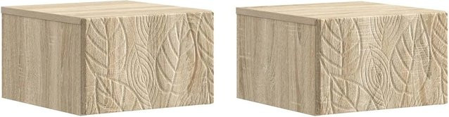 vidaXL Wandmontierter Nachttisch 2er-Set Sonoma-Eiche B: 49 cm, T: 34,5 cm, H: 20 cm - Bild 1