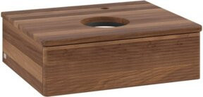 V&B Waschtischunterschrank Antao mit Frontstruktur und Beleuchtung, Farbe: Weiß, B/T/H: 60 x 50 x 19 cm - Bild 1