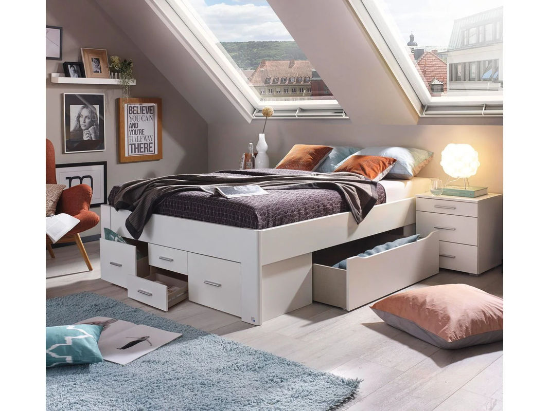 RAUCH ORANGE Scala Futonbett in Alpinweiß mit 6 Schubkästen, B/T/H: 140 x 200 cm - Bild 2