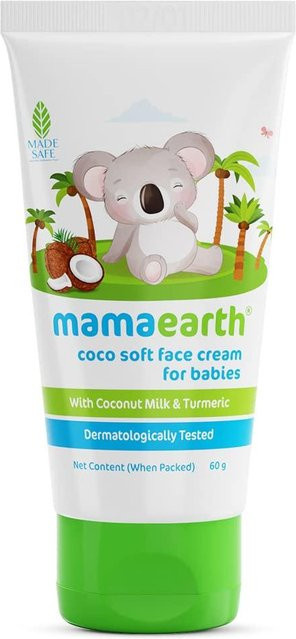 Mamaearth Coco Soft Baby Gesichtscreme, 60g, mit Kokosmilch & Kurkuma - Bild 1