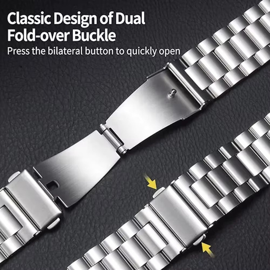 ZHANGU Uhrenarmband Edelstahl, Silber, Unisex - Bild 2
