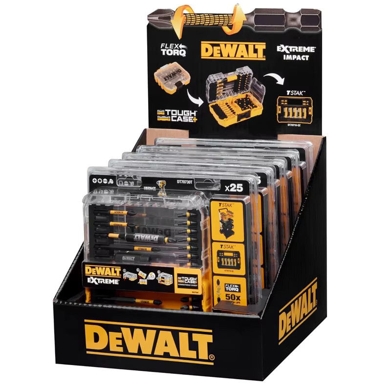 DeWalt DT70730T-QZ 25-teiliges magnetisches Schraubendreher-Bit-Set mit 8 mm Steckschlüsselkopf in Gelb für Holz und Metall - Bild 5