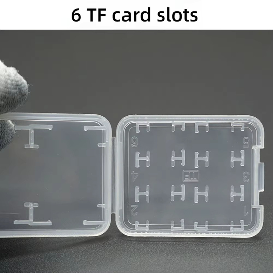 Coogens 8in1 Aufbewahrungsbox aus Kunststoff für SD, MS, TF Speicherkarten und USB-Sticks, transparent - Bild 2