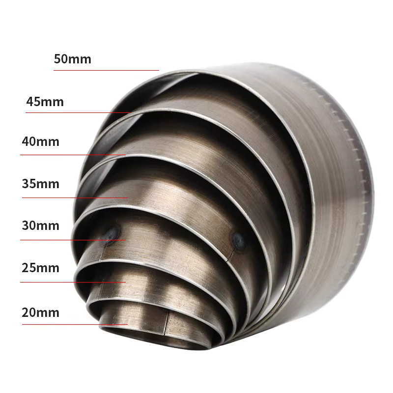 7-teiliges Set runde Lederstanzen aus Metall in Silber für Handwerk und Schneiden - Bild 4