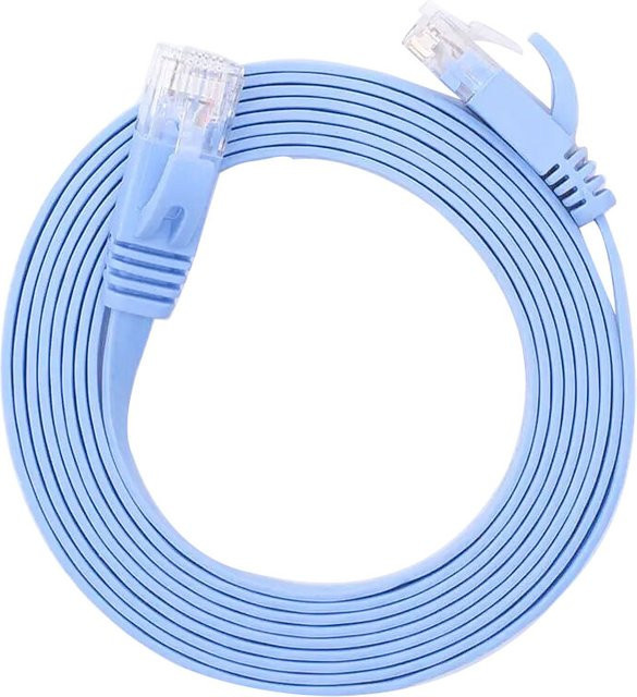 Ninth World Cat 6 Ethernet LAN-Kabel mit RJ45-Anschluss in Blau - Bild 1
