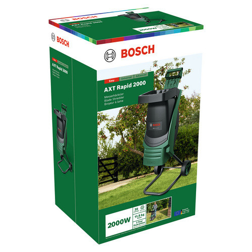 Bosch AXT Rapid 2000 Messer-Häcksler in Grün/Schwarz mit 2000 W, B/H/T: 49,3 x 97,4 x 45,1 cm - Bild 4