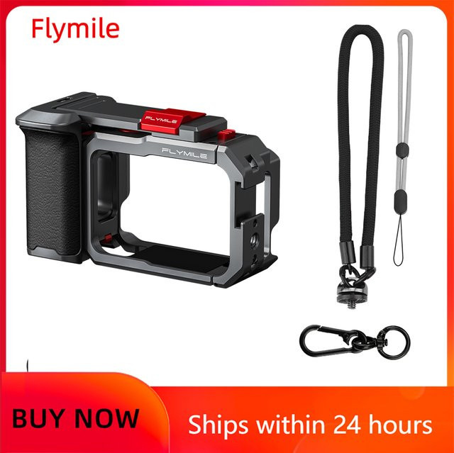 Flymile Grip Xplorer Kit Metallkäfig mit Auslöser für Insta360 GO Ultra in Schwarz - Bild 1