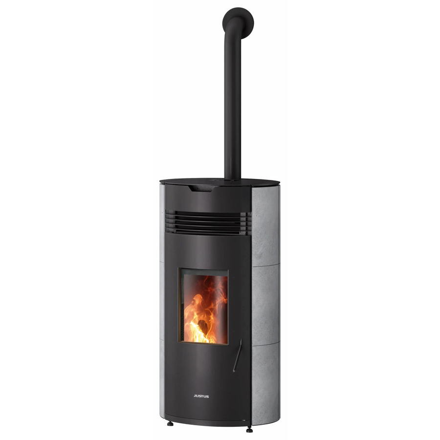 Justus Pelletofen Norta Speckstein 8 kW in Grau mit Automatik und App-Steuerung - Bild 2