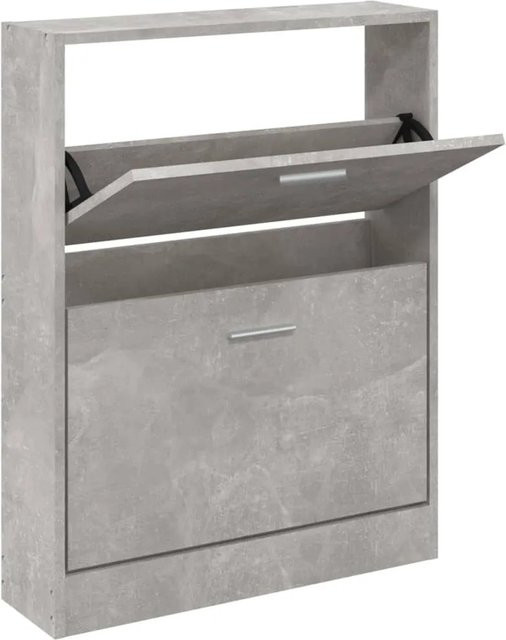 vidaXL Schuhschrank modern in Betongrau, Wandmontage, B/T/H: 59 x 17 x 81 cm - Bild 1