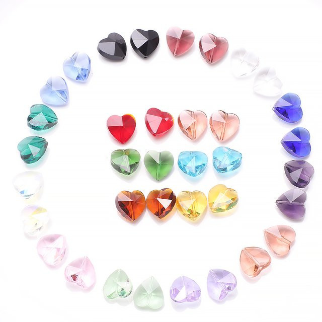 YUANZHIRUN Anhänger Kristall, Glas, Weiß, 10 mm, Unisex - Bild 1