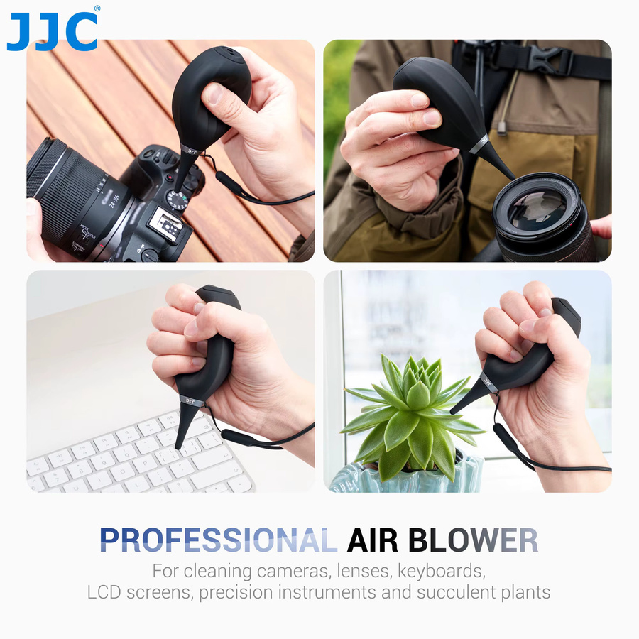 JJC Soft Tip Strong Air Blower Blaster Cleaner in Schwarz für DSLR-Kamera, CCD, CMOS Sensor, LCD und Mirrorless - Bild 2