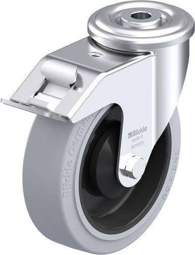 Blickle LER-POEV 125KA-FI-SG Stahlblech-Lenkrolle in Silber, Rad-Durchmesser: 125 mm, Tragfähigkeit: 150 kg - Bild 1