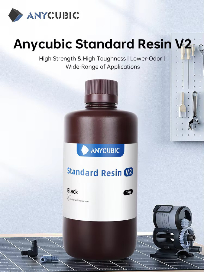 ANYCUBIC Standardharz V2 405 nm UV-Druckharz für LCD-3D-Drucker, Farbe: Grau, 10 kg - Bild 5