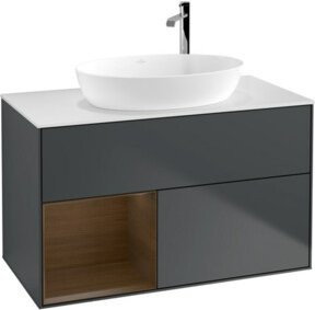 V&B Waschtischunterschrank Finion 100 Wandbeleuchtung in Weiß lackiert B/T/H: 100 x 50,1 x 50,1 cm - Bild 1